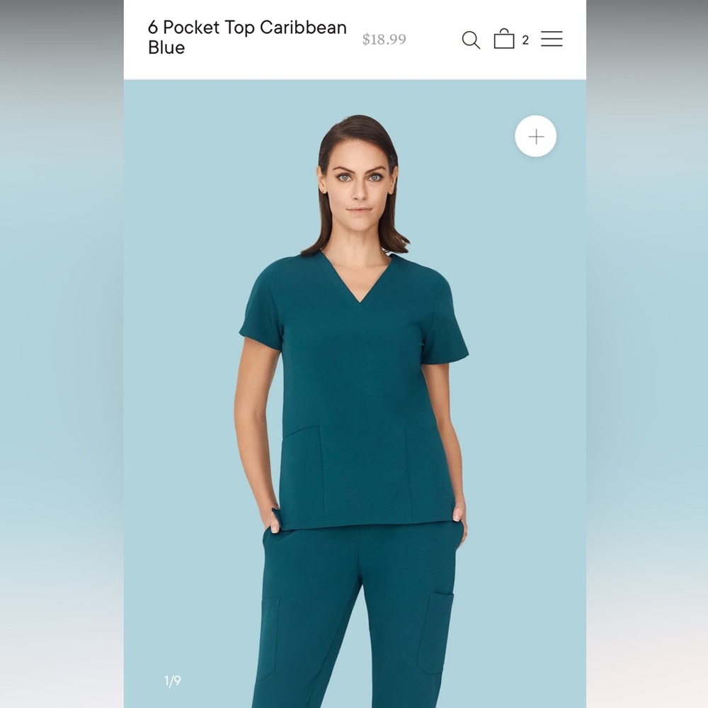 mandala caribbean blue scrubs!! size large